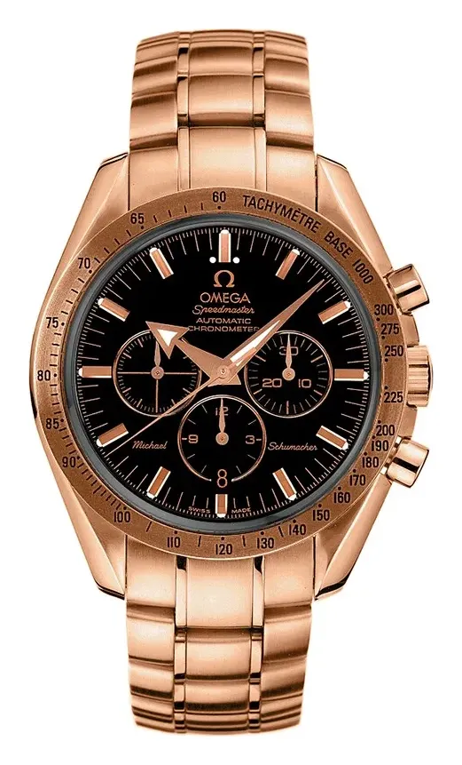 Omega Speedmaster Broad Arrow 3159.50.00, reference 3159.50.00, black dial, rose gold case