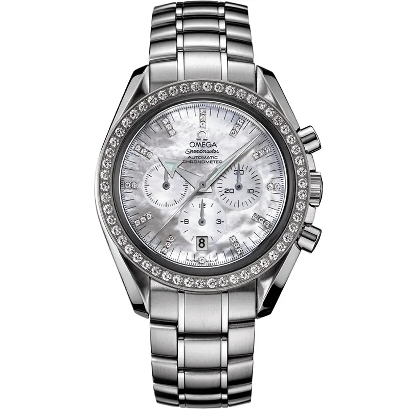 Omega Speedmaster Broad Arrow 3555.75.00, reference 3555.75.00, white dial, stainless steel case