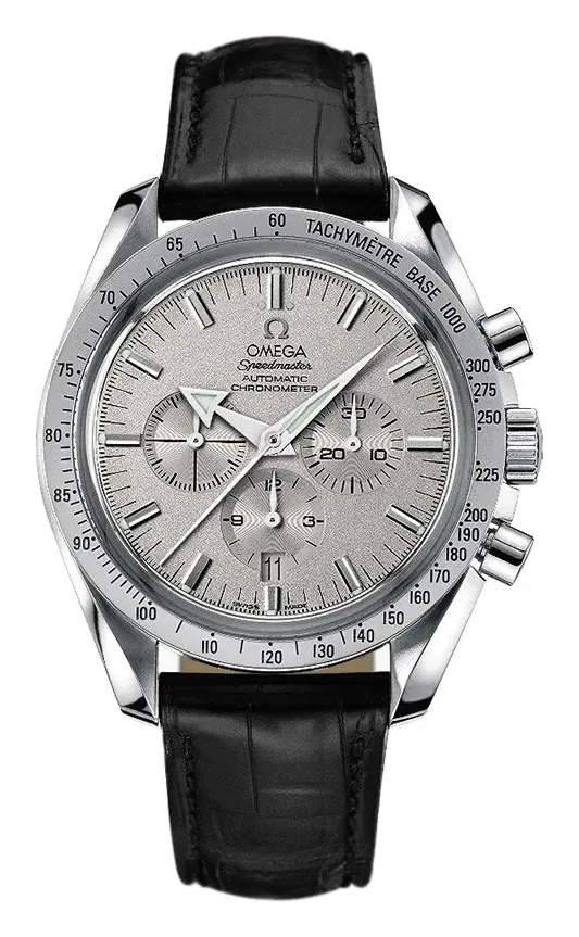 Omega Speedmaster Broad Arrow 3652.30.31, reference 3652.30.31, silver dial, white gold case