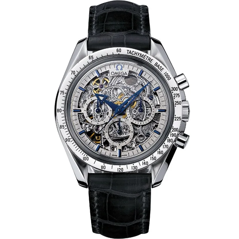 Omega Speedmaster Broad Arrow 3658.50.31, reference 3658.50.31, silver dial, platinum case