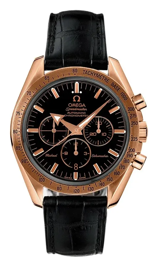 Omega Speedmaster Broad Arrow 3659.50.31, reference 3659.50.31, black dial, rose gold case