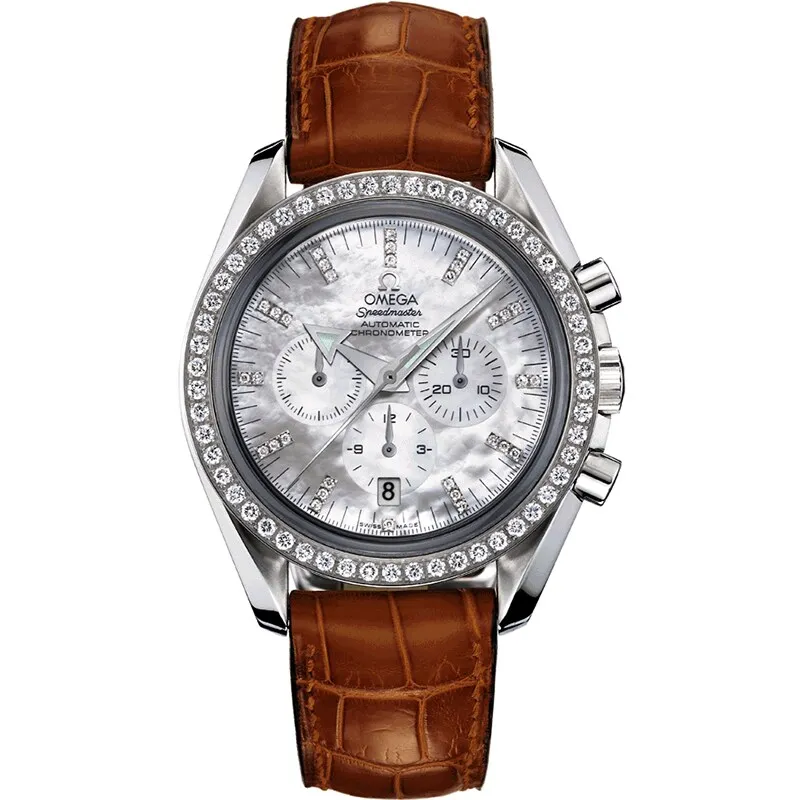 Omega Speedmaster Broad Arrow 3855.75.12, reference 3855.75.12, white dial, stainless steel case