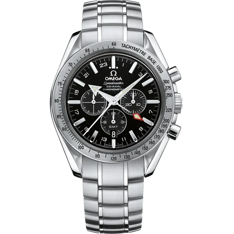 Omega Speedmaster Broad Arrow Co-Axial GMT 3581.50.00, reference 3581.50.00, black dial, stainless steel case