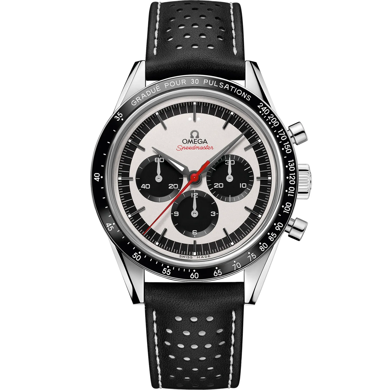 Omega Speedmaster CK2998 Pulsometer, reference 311.32.40.30.02.001, silver dial, stainless steel case
