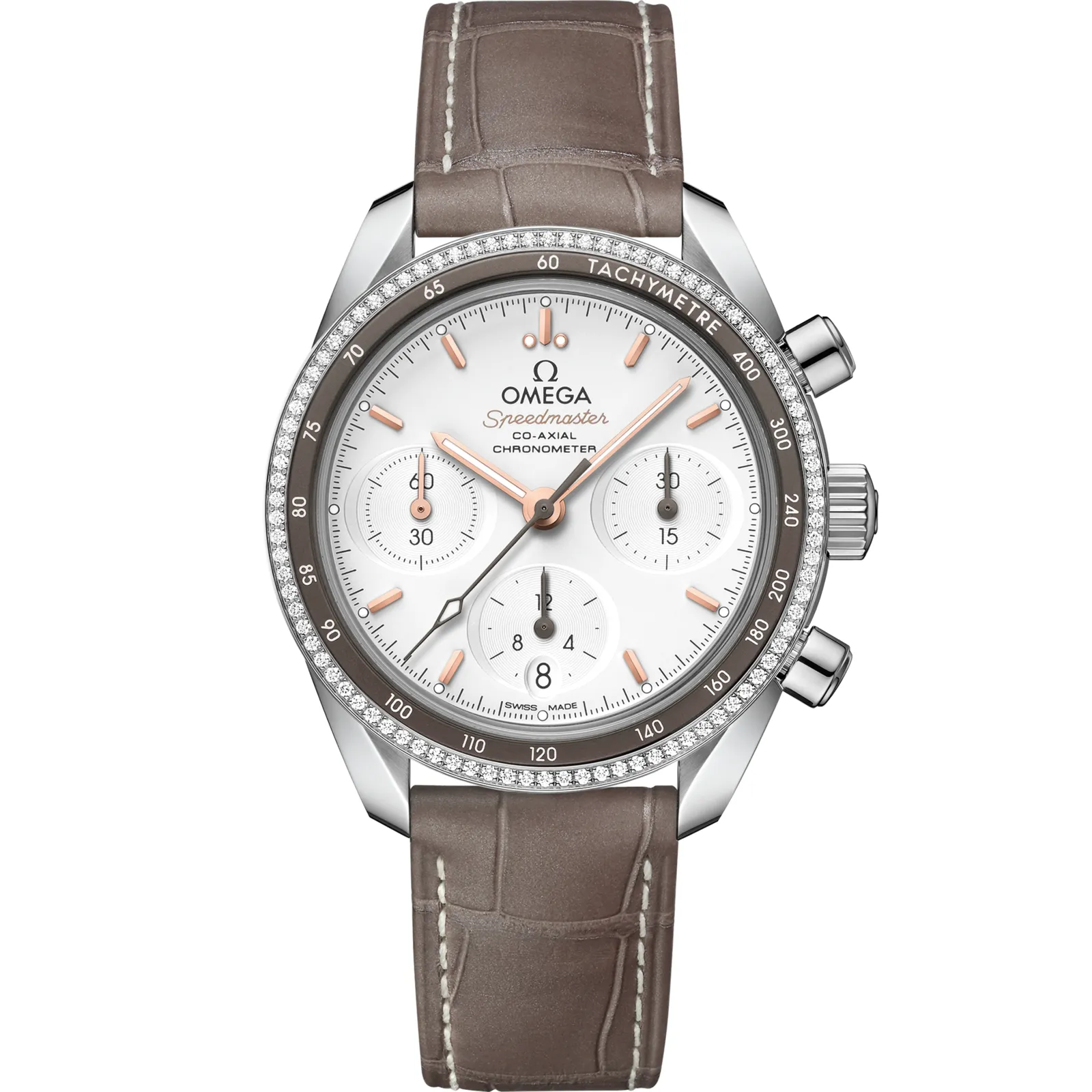 Omega Speedmaster Co-Axial 38 324.38.38.50, reference 324.38.38.50.02.001, silver dial, stainless steel case