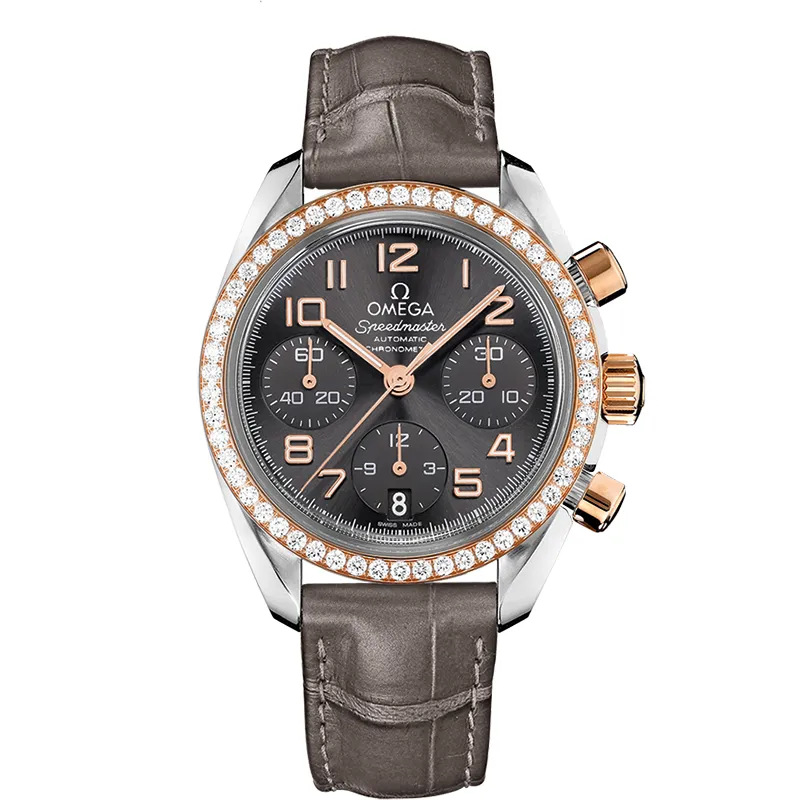 Omega Speedmaster Date 38 324.28.38.40, reference 324.28.38.40.06.001, grey dial, stainless steel case
