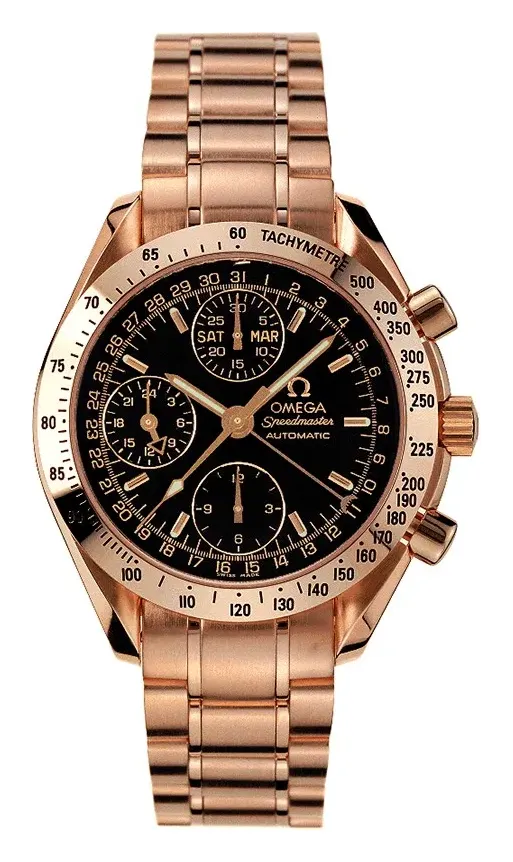 Omega Speedmaster Day-Date 39 3123.50.00, reference 3123.50.00, black dial, rose gold case