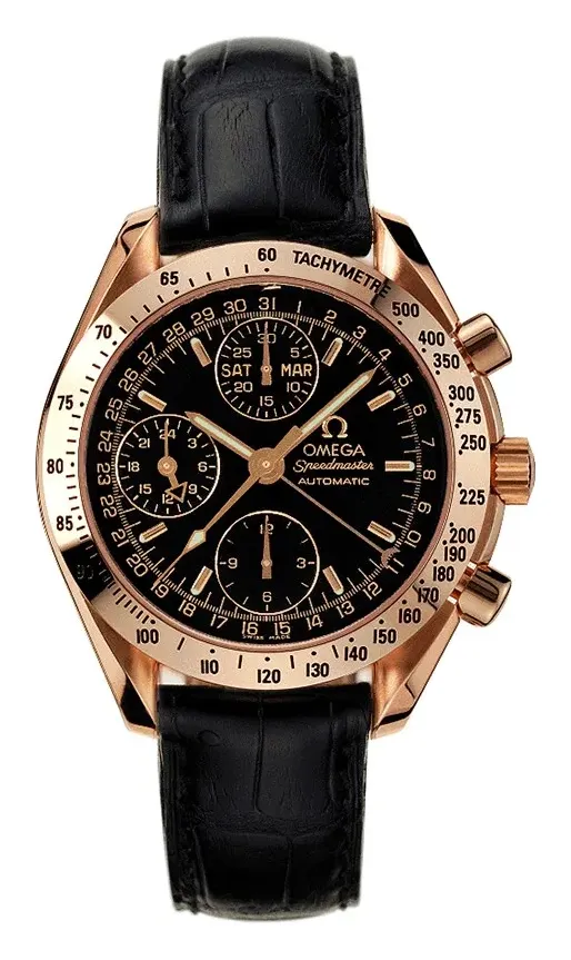 Omega Speedmaster Day-Date 39 3623.50.01, reference 3623.50.01, black dial, rose gold case