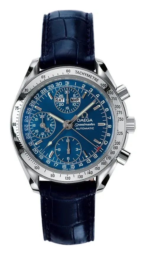 Omega Speedmaster Day-Date 39 3823.80.03, reference 3823.80.03, blue dial, stainless steel case
