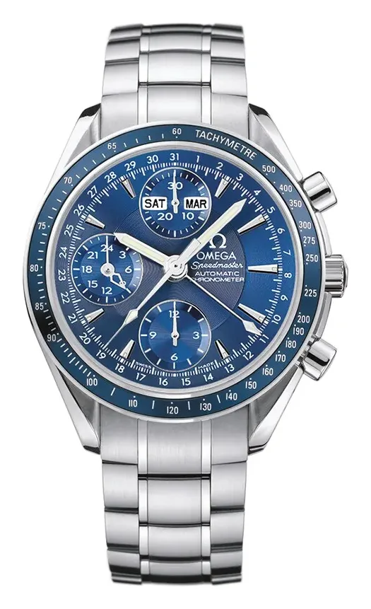 Omega Speedmaster Day-Date 40 3222.80.00, reference 3222.80.00, blue dial, stainless steel case