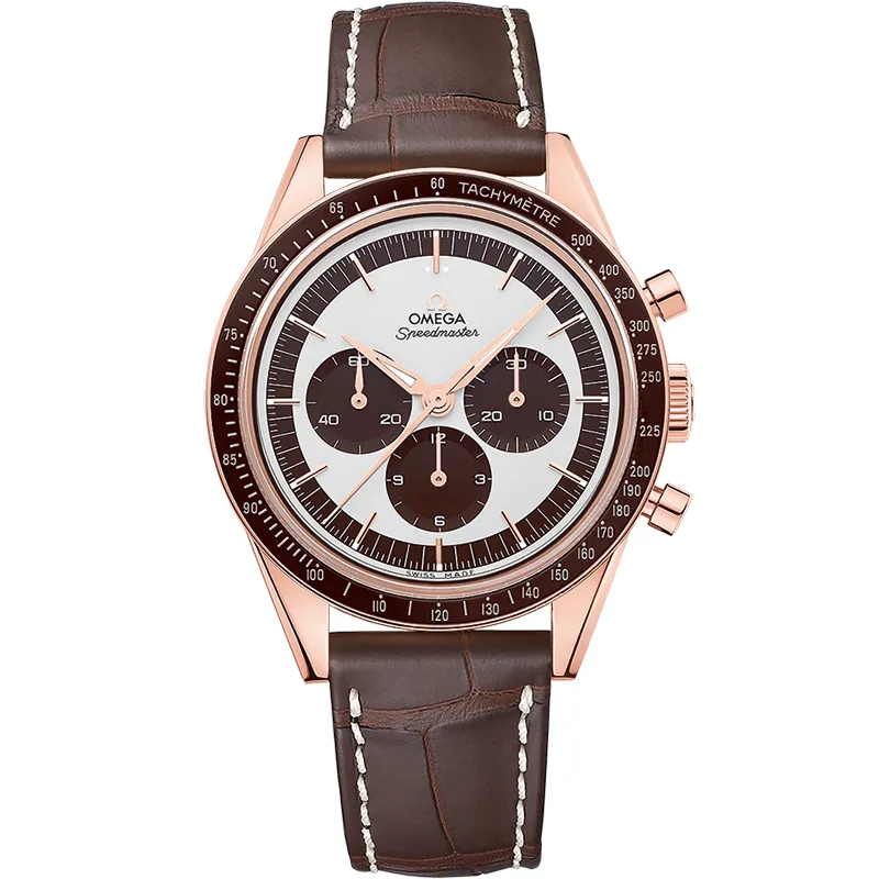 Omega Speedmaster First Omega in Space 311.63.40.30, reference 311.63.40.30.02.001, silver dial, rose gold case