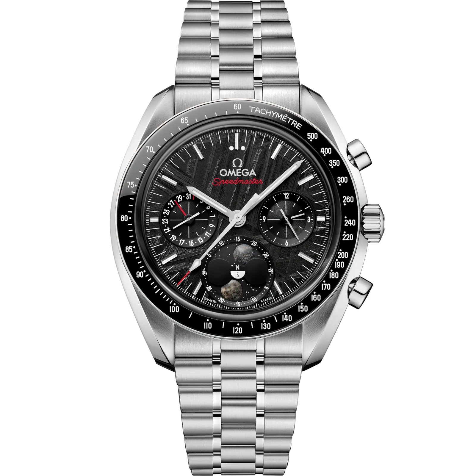 Omega Speedmaster Moonphase, reference 304.30.43.52.01.001, black dial, stainless steel case
