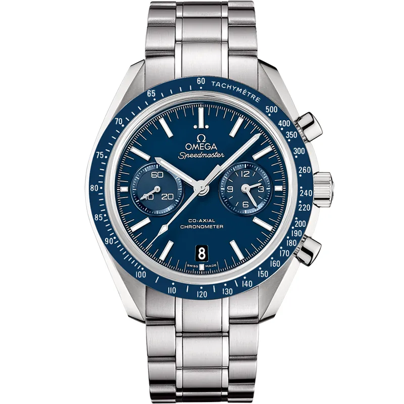 Omega Speedmaster Moonwatch Co-Axial 311.90.44.51, reference 311.90.44.51.03.001, blue dial, titanium case