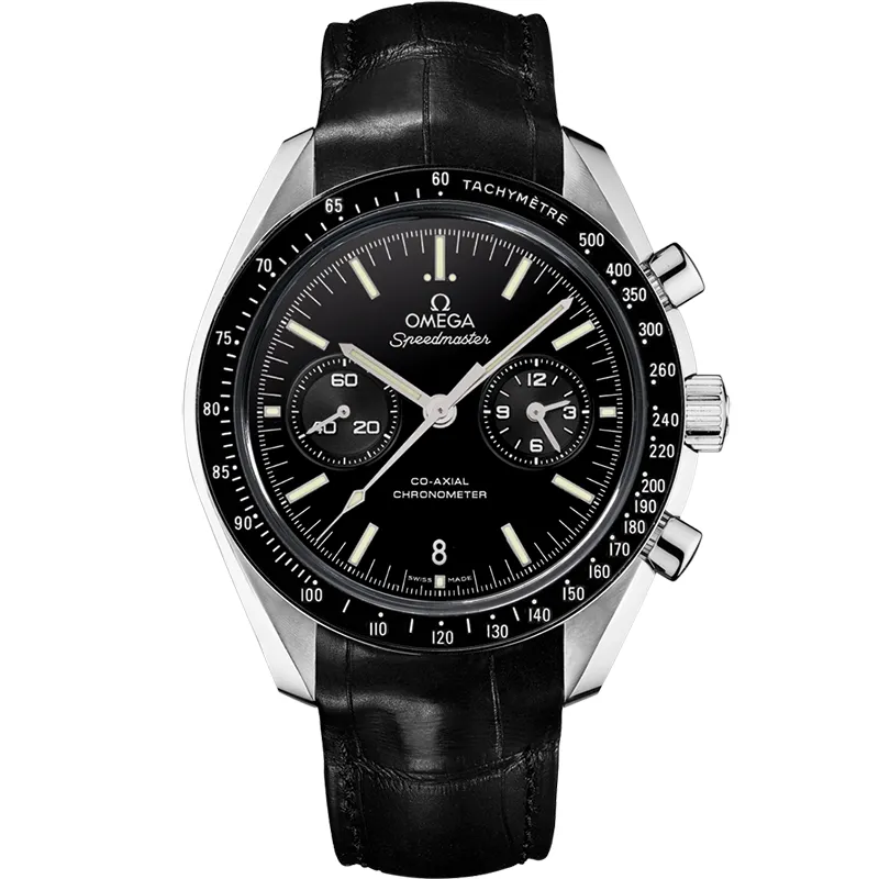 Omega Speedmaster Moonwatch Co-Axial Grey Side of the Moon, reference 311.93.44.51.01.002, black dial, platinum case