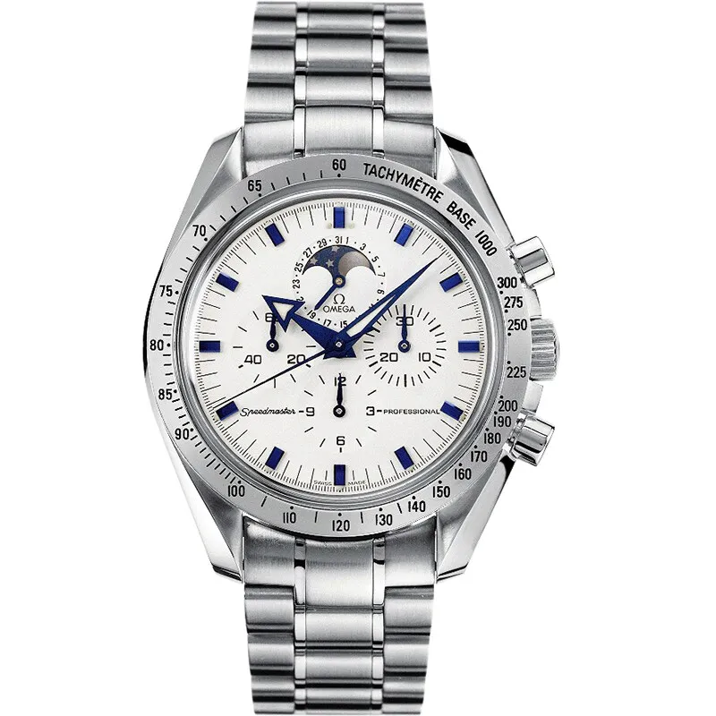 Omega Speedmaster Professional Broad Arrow Moonphase 3575.20.00, reference 3575.20.00, white dial, stainless steel case