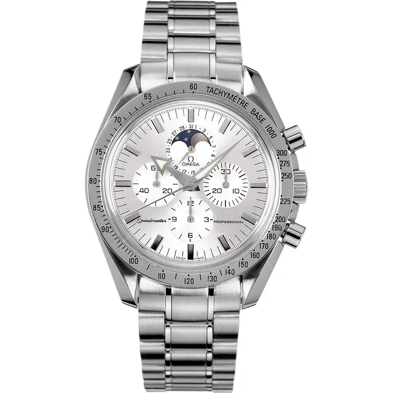 Omega Speedmaster Professional Broad Arrow Moonphase 3575.30.00, reference 3575.30.00, silver dial, stainless steel case