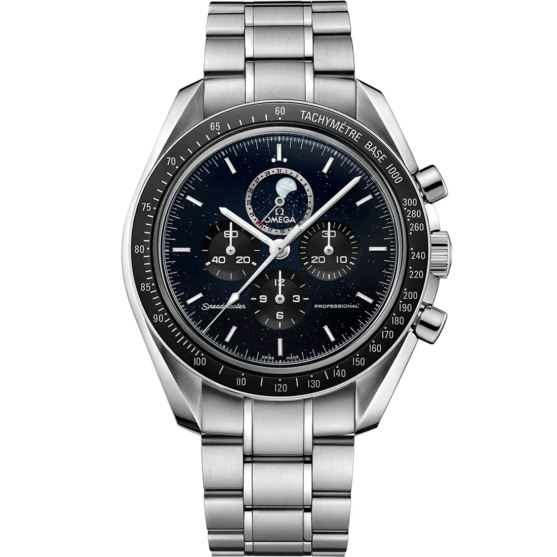 Omega Speedmaster Professional Moonphase 311.30.44.32, reference 311.30.44.32.01.001, black dial, stainless steel case