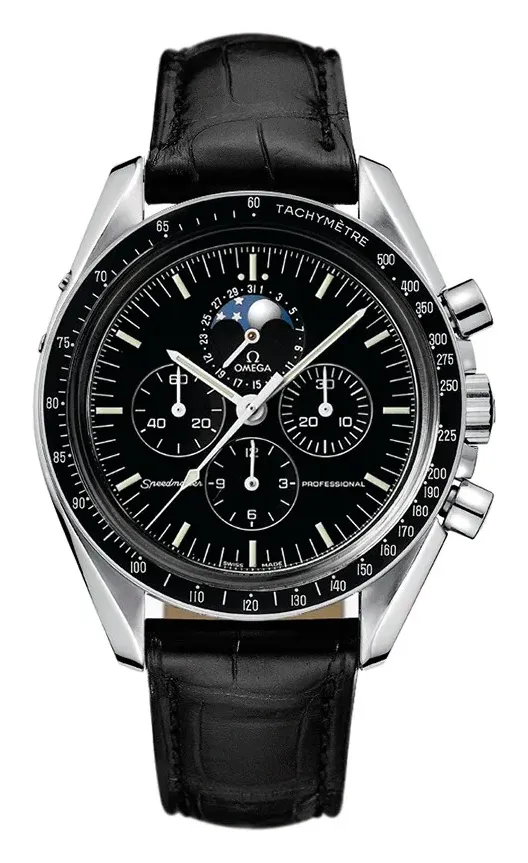 Omega Speedmaster Professional Moonphase 3876.50.31, reference 3876.50.31, black dial, stainless steel case