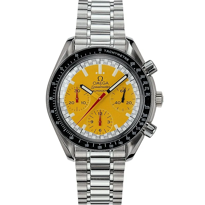 Omega Speedmaster Reduced 3510.12.00, reference 3510.12.00, yellow dial, stainless steel case