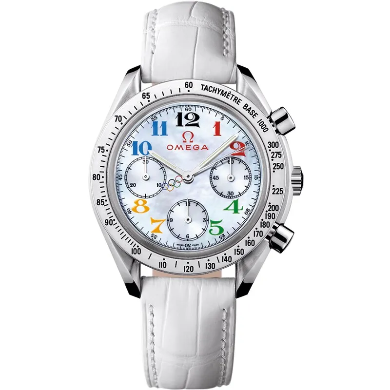 Omega Speedmaster Reduced 3836.70.36, reference 3836.70.36, white dial, stainless steel case