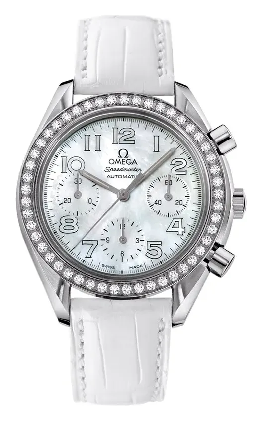 Omega Speedmaster Reduced Ladies 3835.70.36, reference 3835.70.36, white dial, stainless steel case