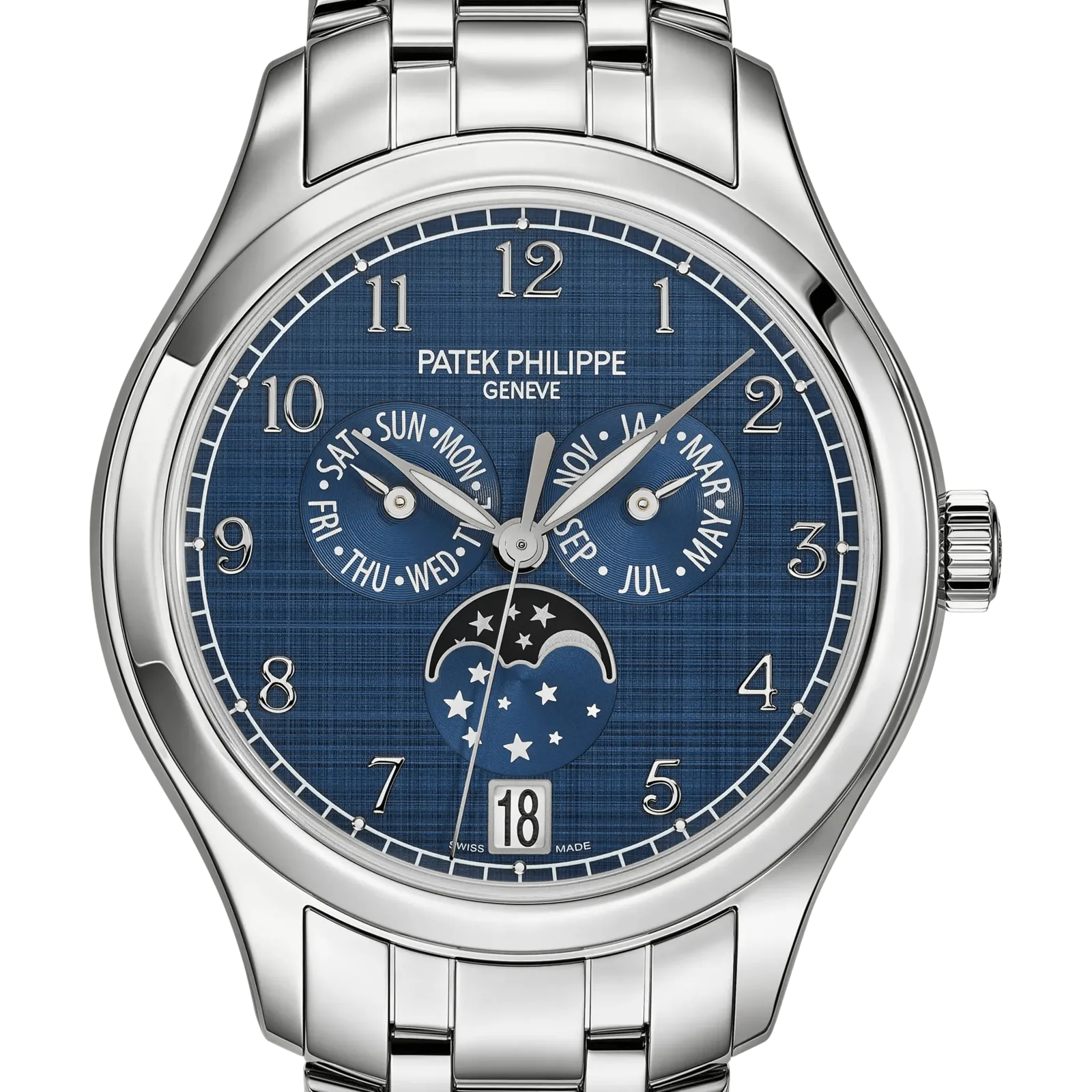 Patek Philippe Complications 4947/1A-001, reference 4947/1A-001, blue dial, stainless steel case