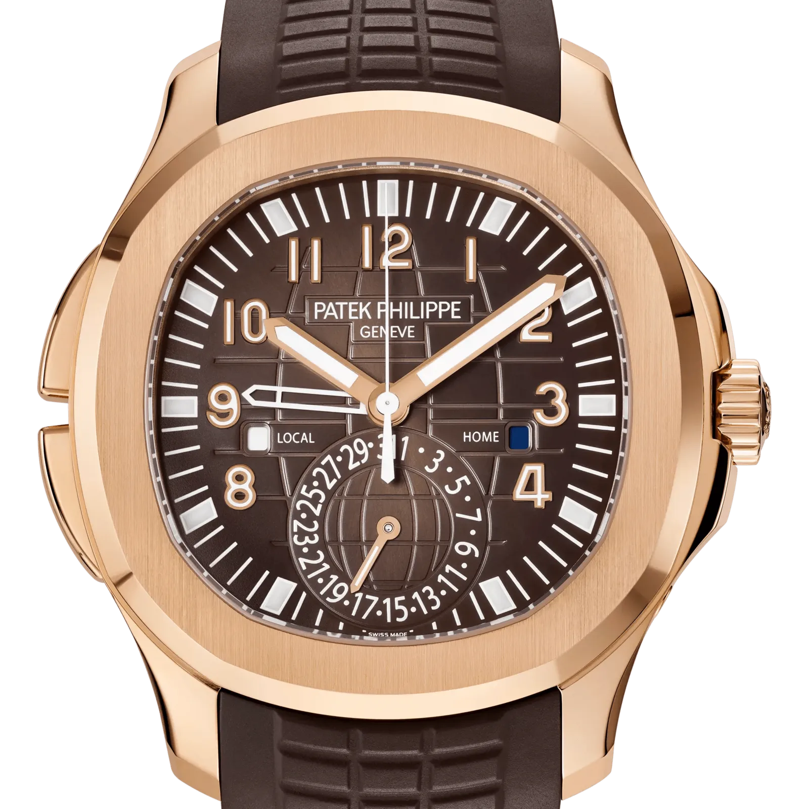 Patek Philippe Aquanaut Travel Time 5164R, reference 5164R-001, brown dial, rose gold case