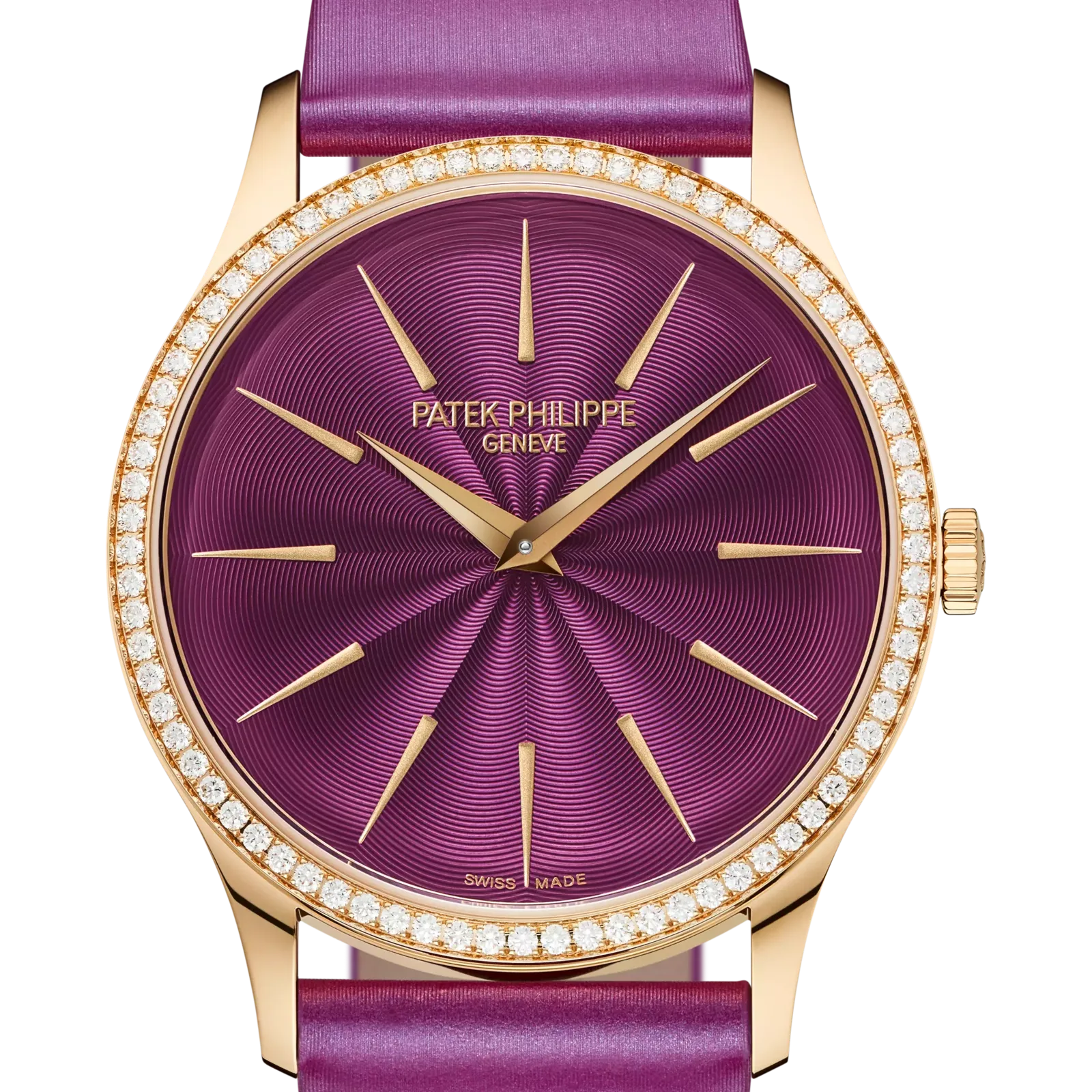 Patek Philippe Calatrava 4997/200R, reference 4997/200R-001, purple dial, rose gold case