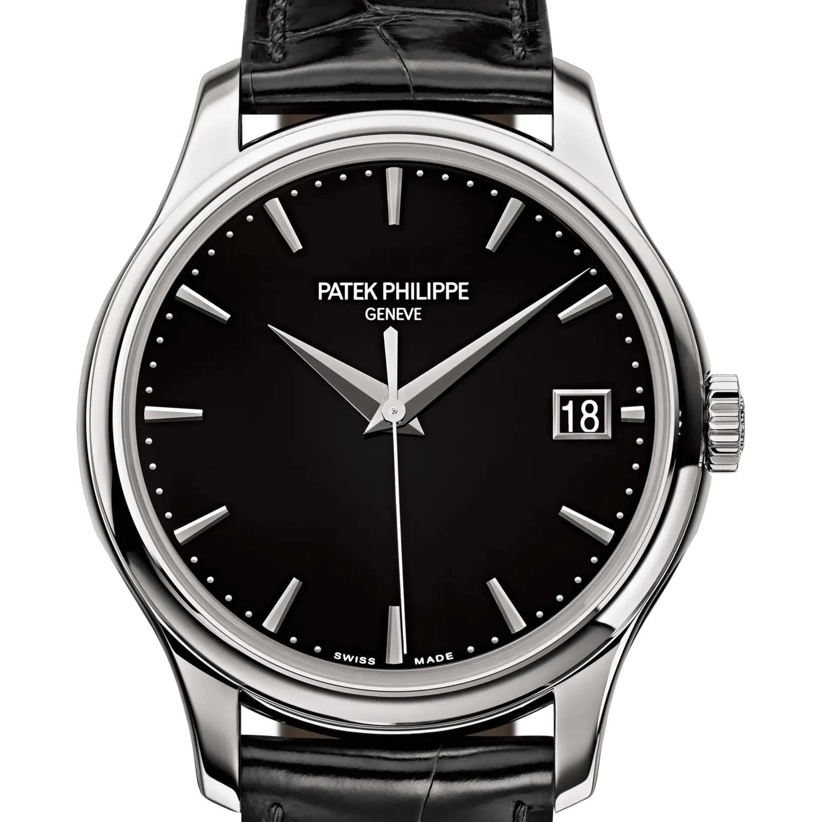 Patek Philippe Calatrava 5227G, reference 5227G-010, black dial, white gold case