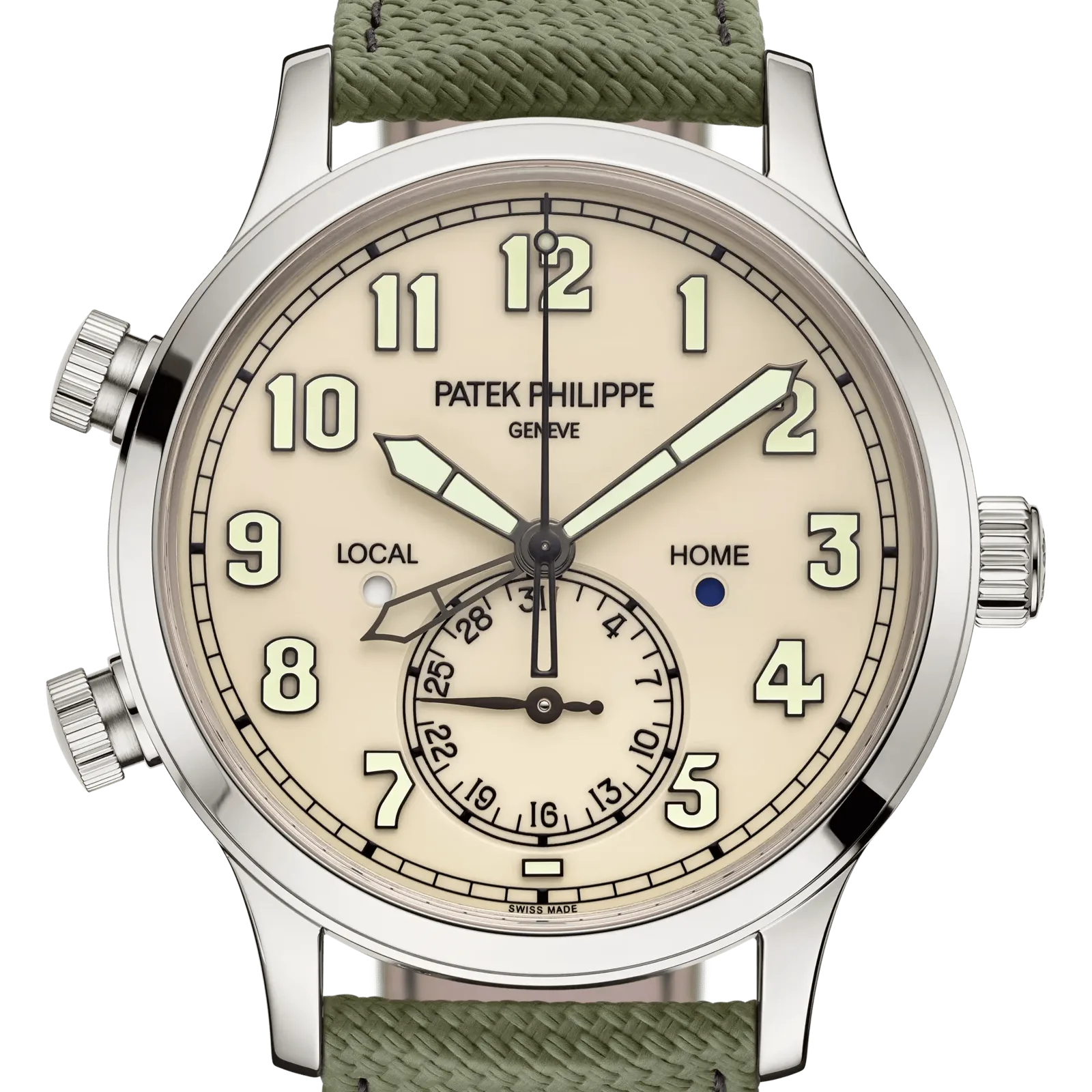 Patek Philippe Calatrava Pilot Travel Time 5524G, reference 5524G-010, white gold case