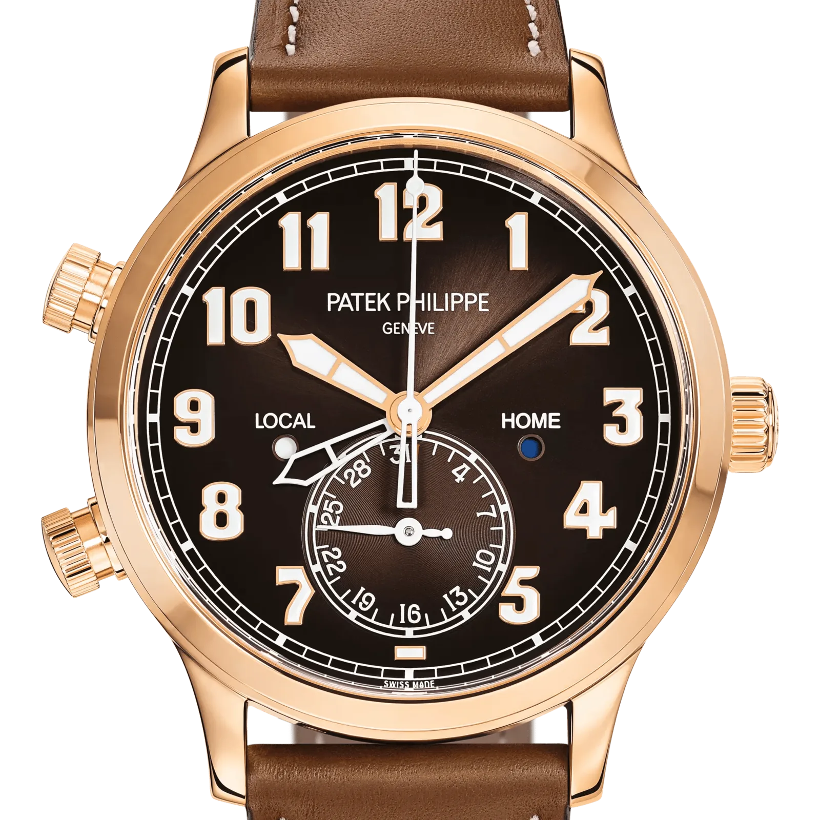 Patek Philippe Calatrava Pilot Travel Time 5524R, reference 5524R-001, rose gold case