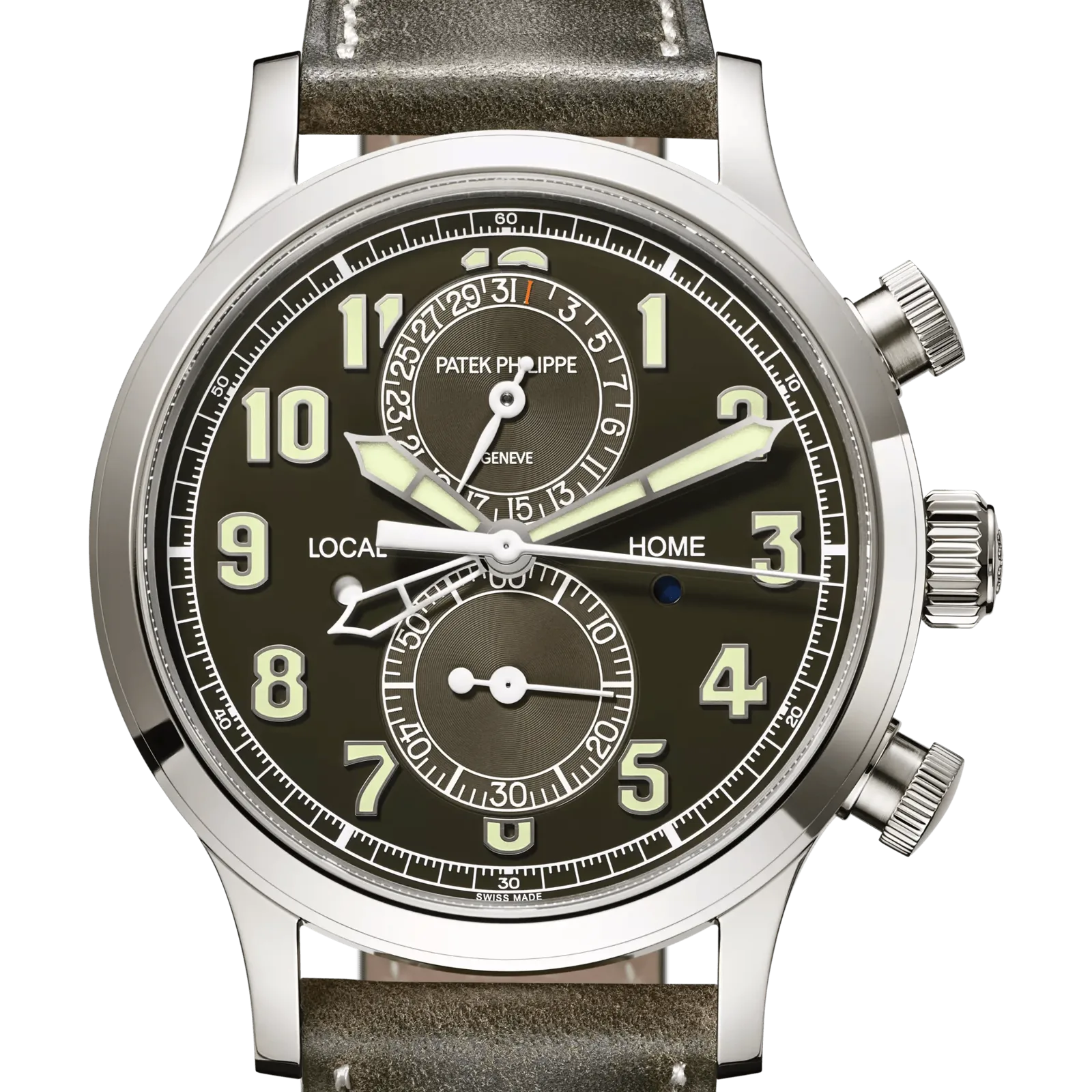 Patek Philippe Complications 5924G, reference 5924G-010, green dial, white gold case
