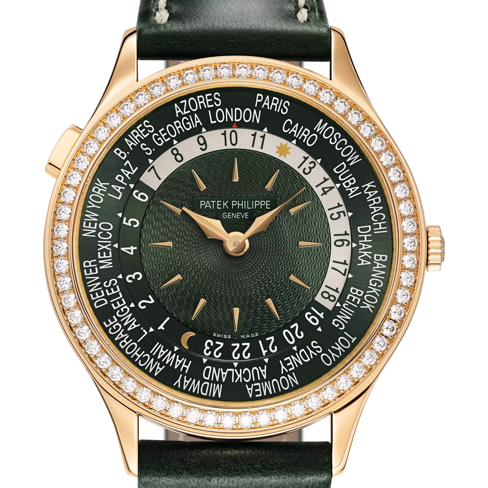 Patek Philippe Complications 7130R, reference 7130R-014, green dial, rose gold case