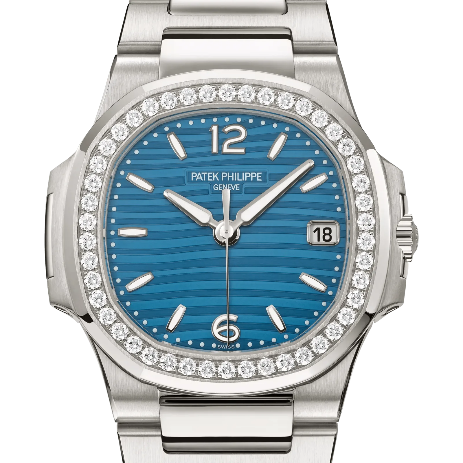 Patek Philippe Nautilus 7010/1G-013, reference 7010/1G-013, blue dial, white gold case