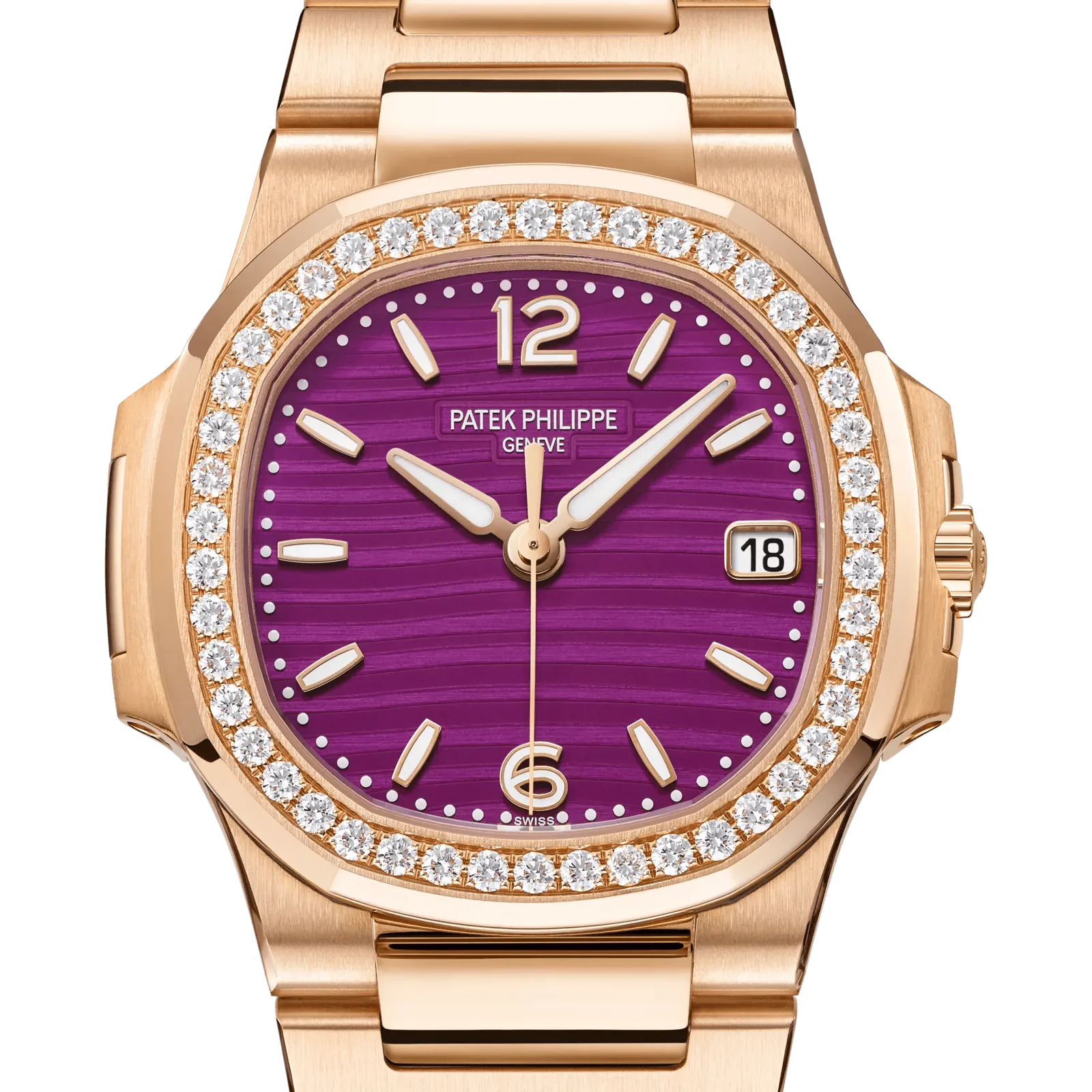 Patek Philippe Nautilus 7010/1R-013, reference 7010/1R-013, purple dial, rose gold case