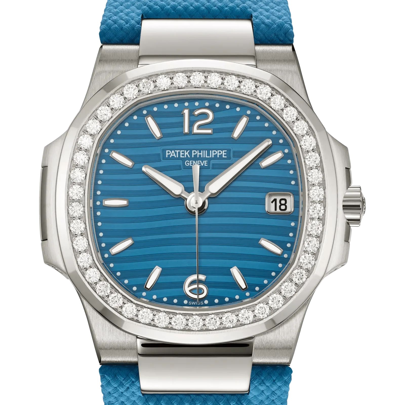 Patek Philippe Nautilus 7010G-013, reference 7010G-013, blue dial, white gold case
