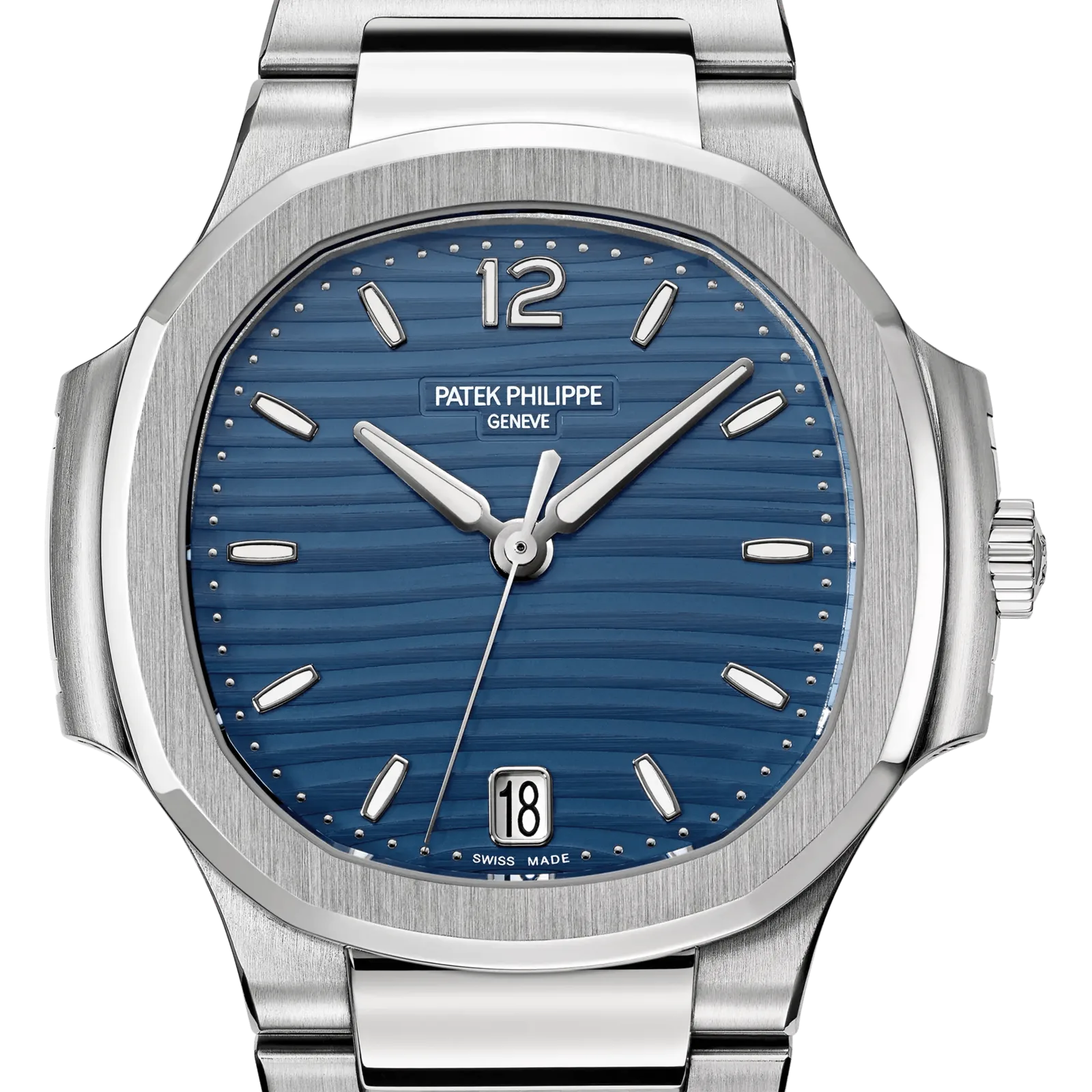 Patek Philippe Nautilus 7118/1A, reference 7118/1A-001, blue dial, stainless steel case