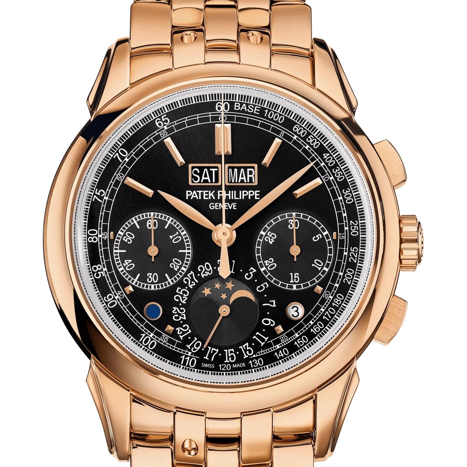Patek Philippe Grand Complications 5270/1R, reference 5270/1R-001, black dial, rose gold case