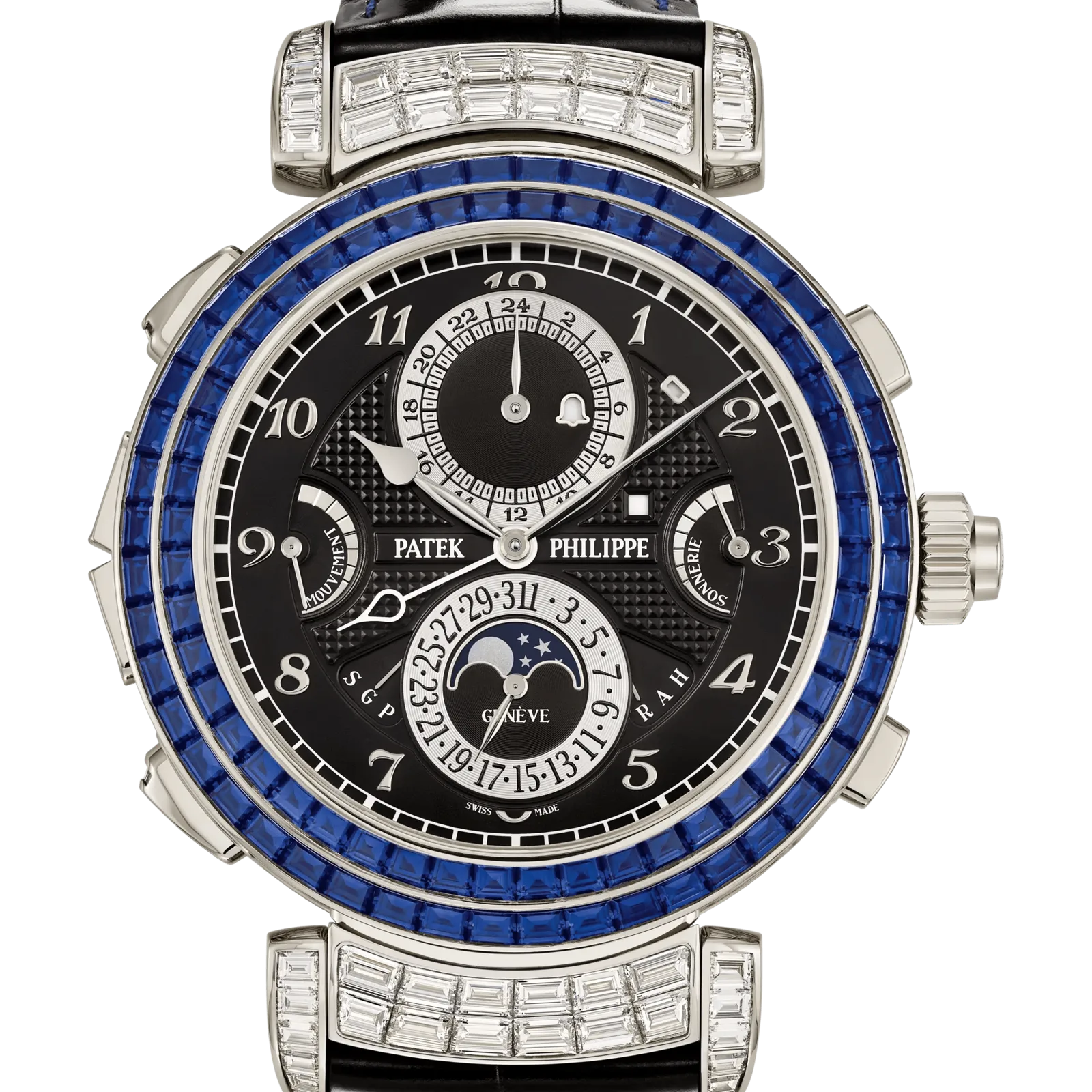 Patek Philippe Grand Complications 6300/401G-001, reference 6300/401G-001, black dial, white gold case