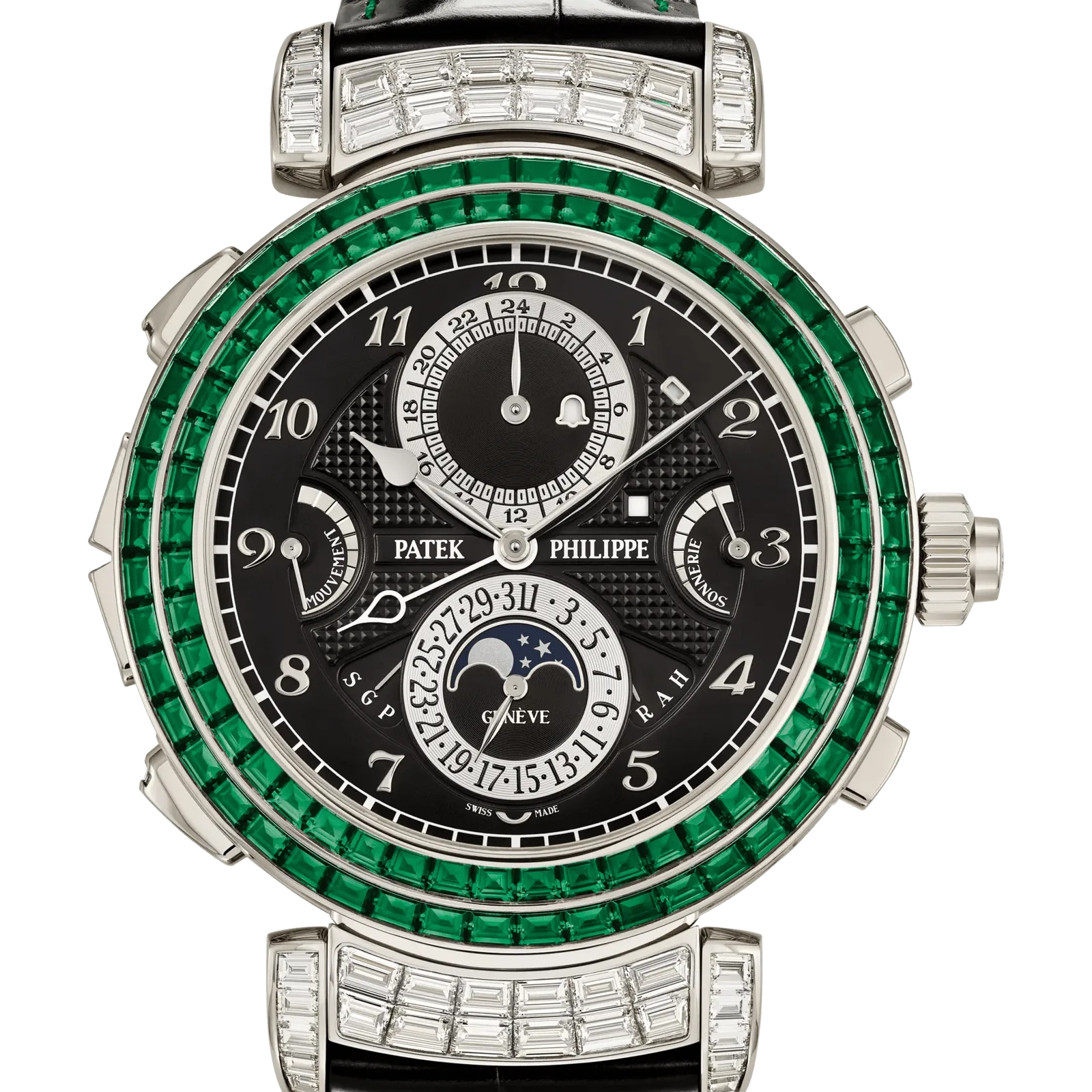 Patek Philippe Grand Complications 6300/403G-001, reference 6300/403G-001, black dial, white gold case
