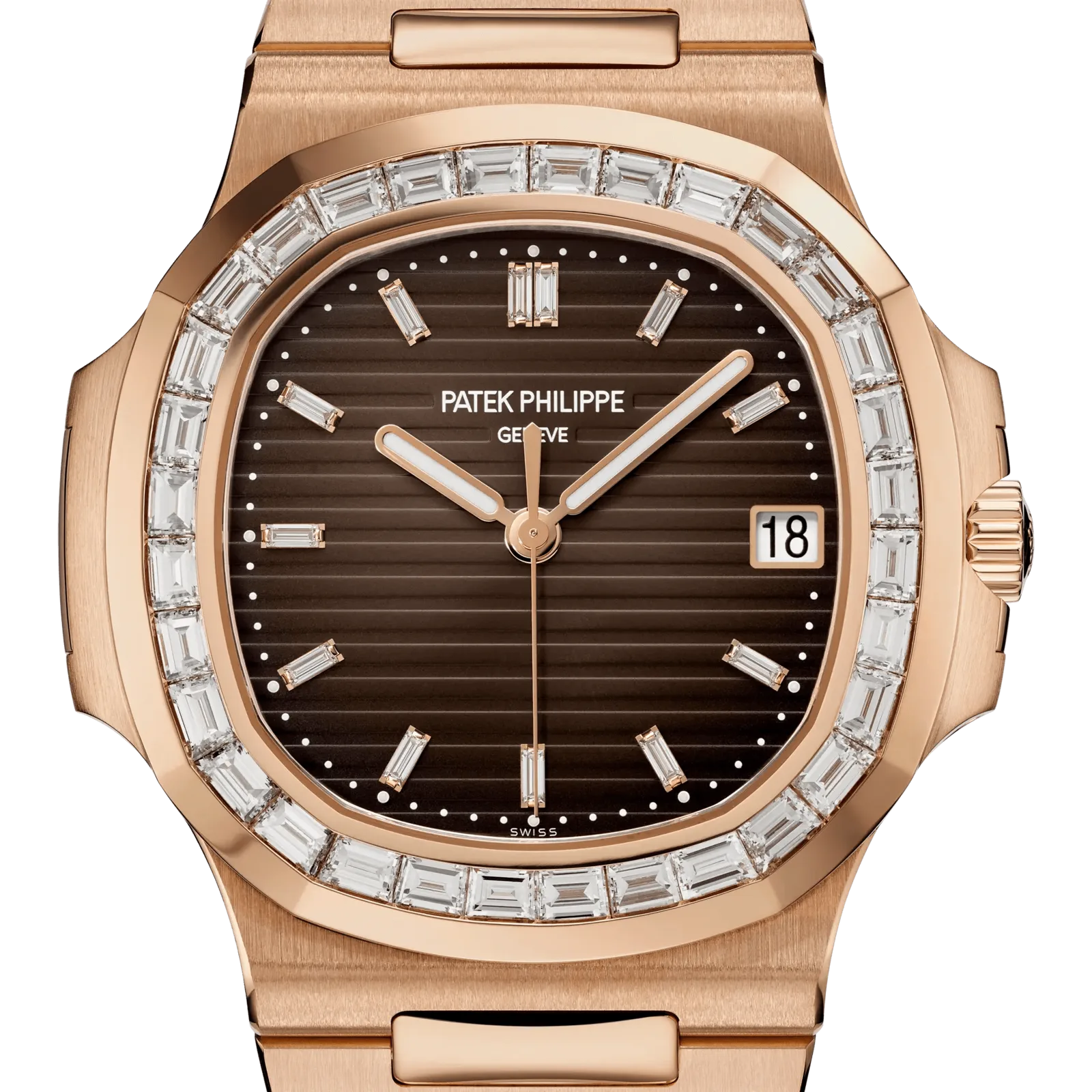 Patek Philippe Nautilus 5723/1R, reference 5723/1R-010, brown dial, rose gold case