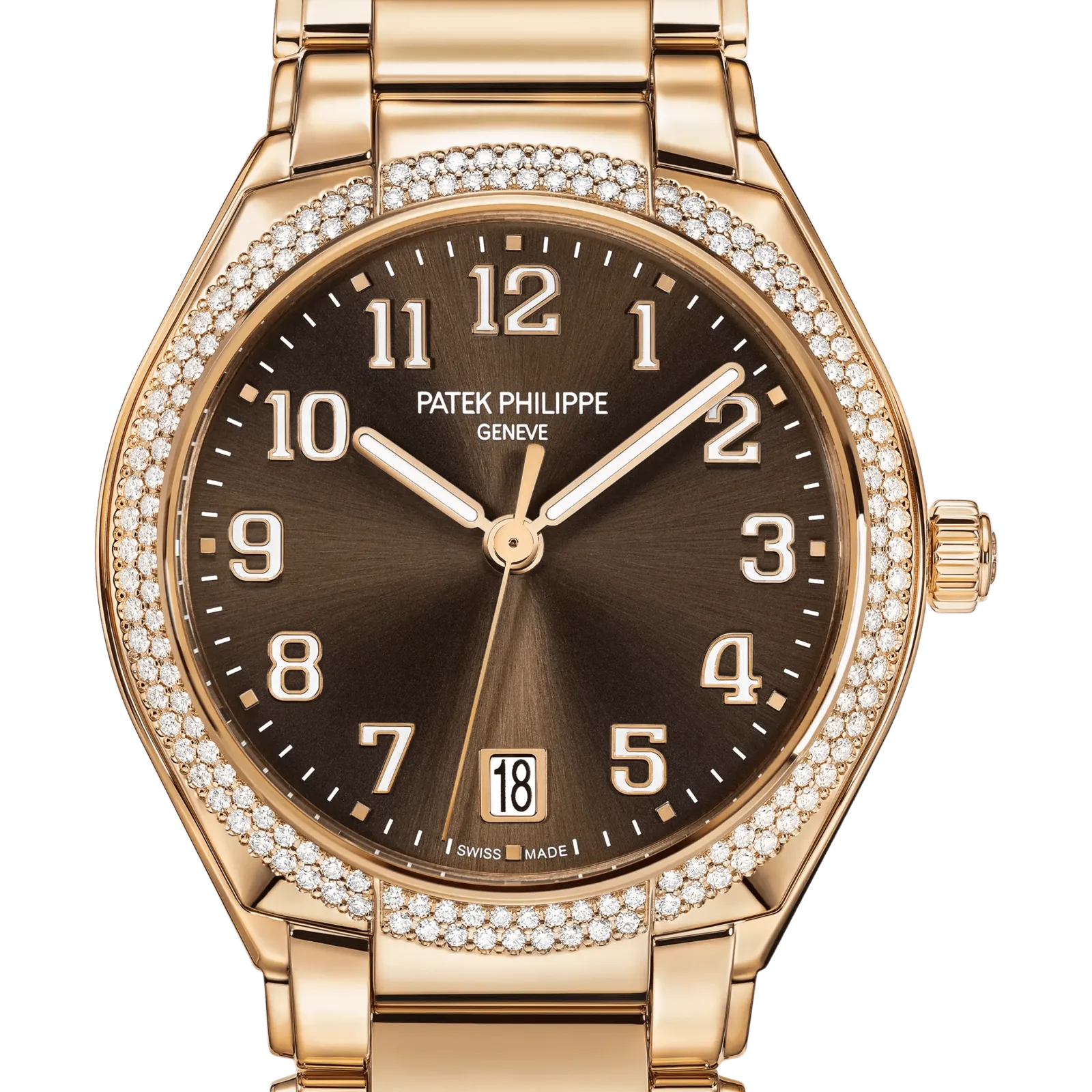 Patek Philippe Twenty~4 Automatic 7300/1200R, reference 7300/1200R-001, brown dial, rose gold case