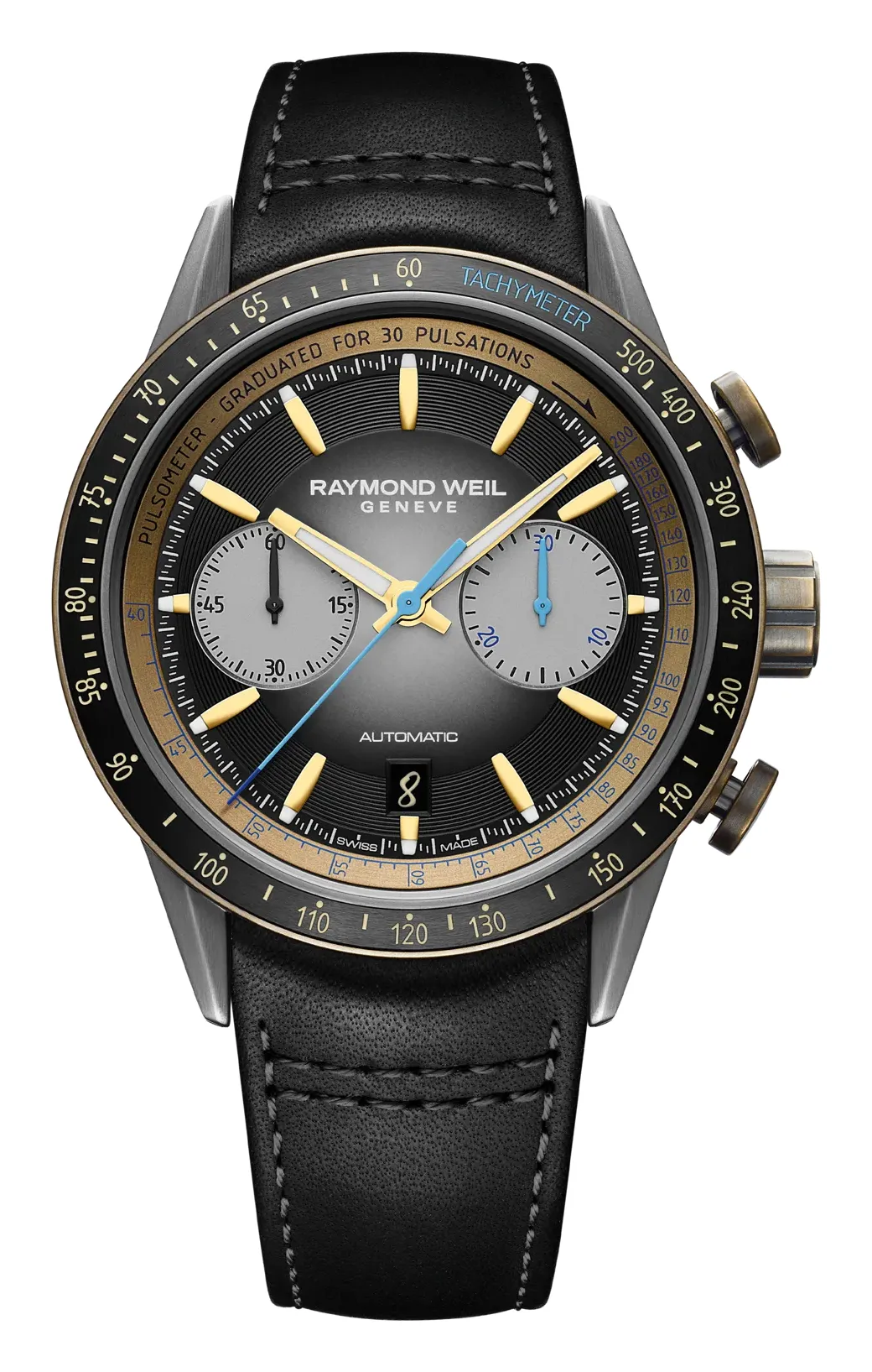 Raymond Weil Freelancer 43 mm 7780, reference 7780-TB3-20423, black dial, titanium and bronze case