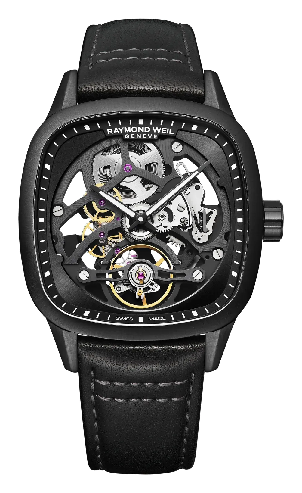 Raymond Weil Freelancer 40 mm 2795, reference 2795-BKC-20000, black dial, stainless steel case