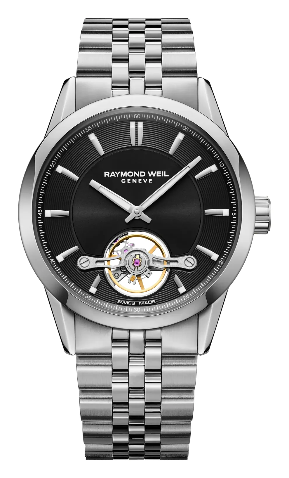 Raymond Weil Freelancer 42 mm 2781, reference 2781-ST-20051, black dial, stainless steel case