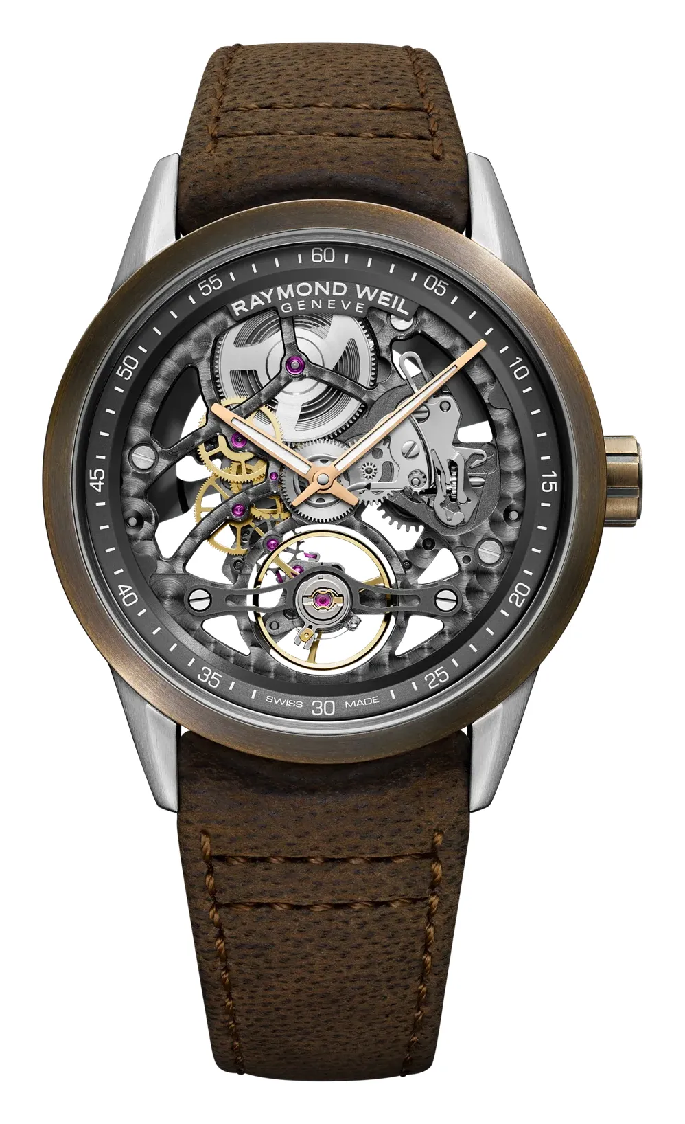 Raymond Weil Freelancer 42 mm 2785, reference 2785-SBC-60000, grey dial, stainless steel case