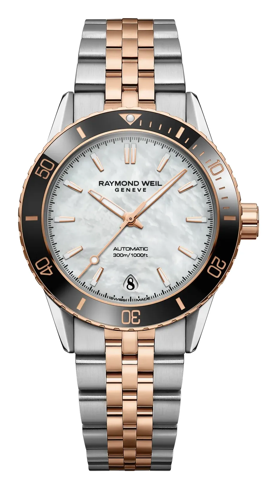 Raymond Weil Freelancer 36 mm 2755, reference 2755-S51-97001, blue dial, stainless steel case