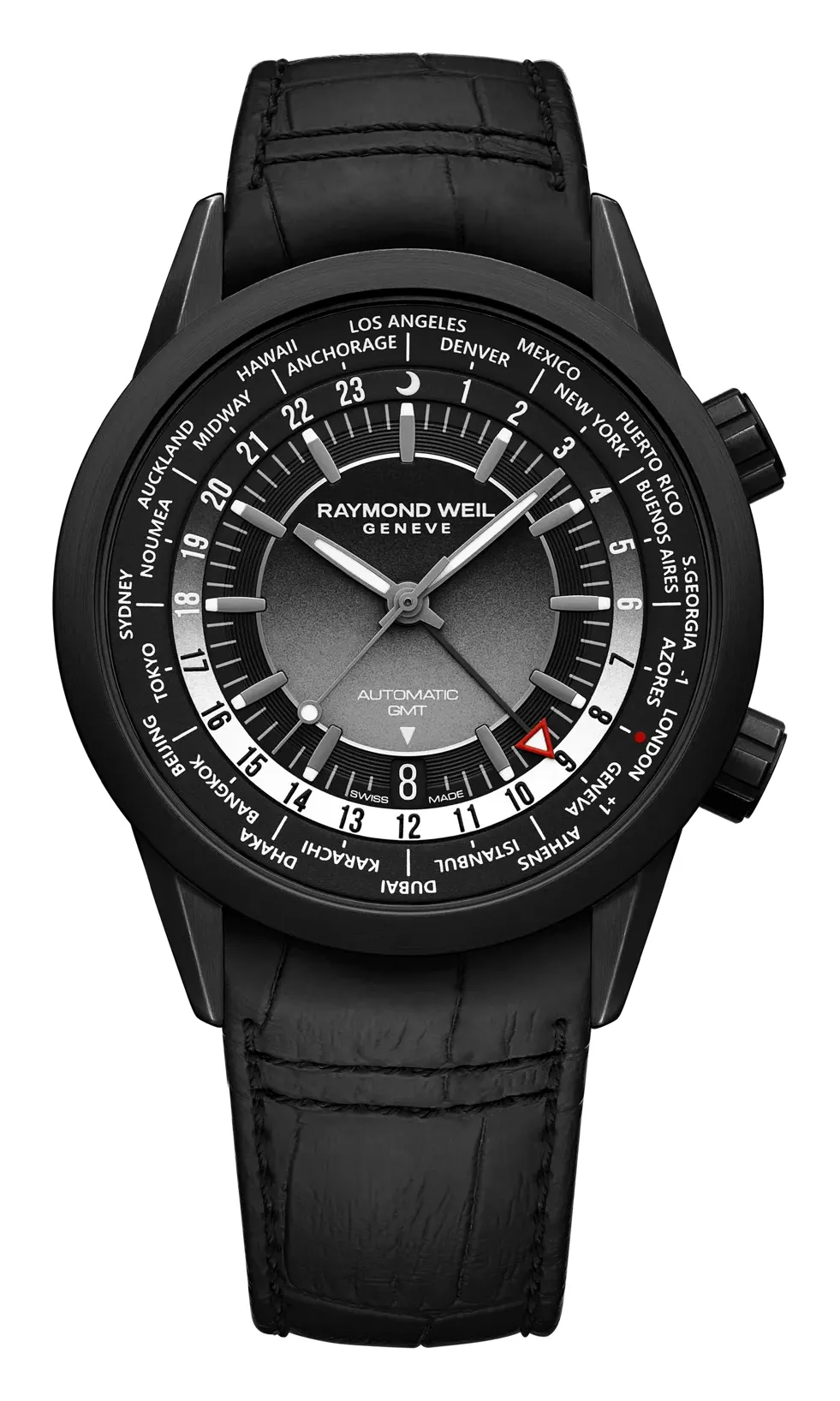 Raymond Weil Freelancer 41 mm 2765, reference 2765-BKC-20001, black dial, stainless steel case