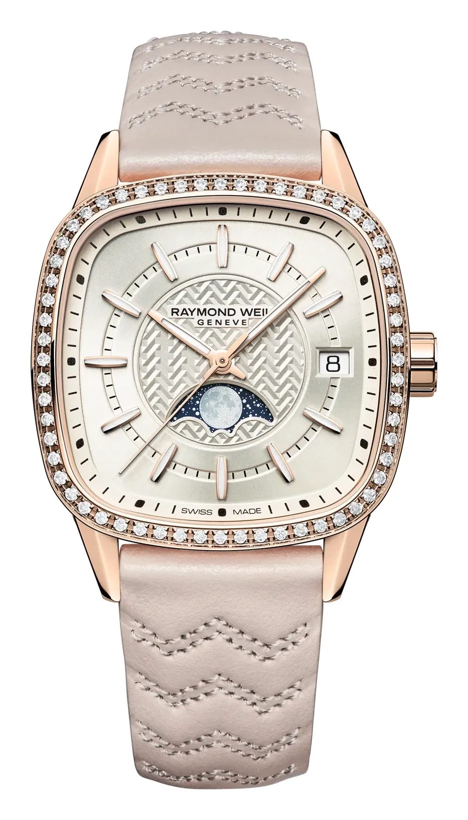 Raymond Weil Freelancer 34 mm 2496, reference 2496-C5S-40051, white dial, stainless steel case