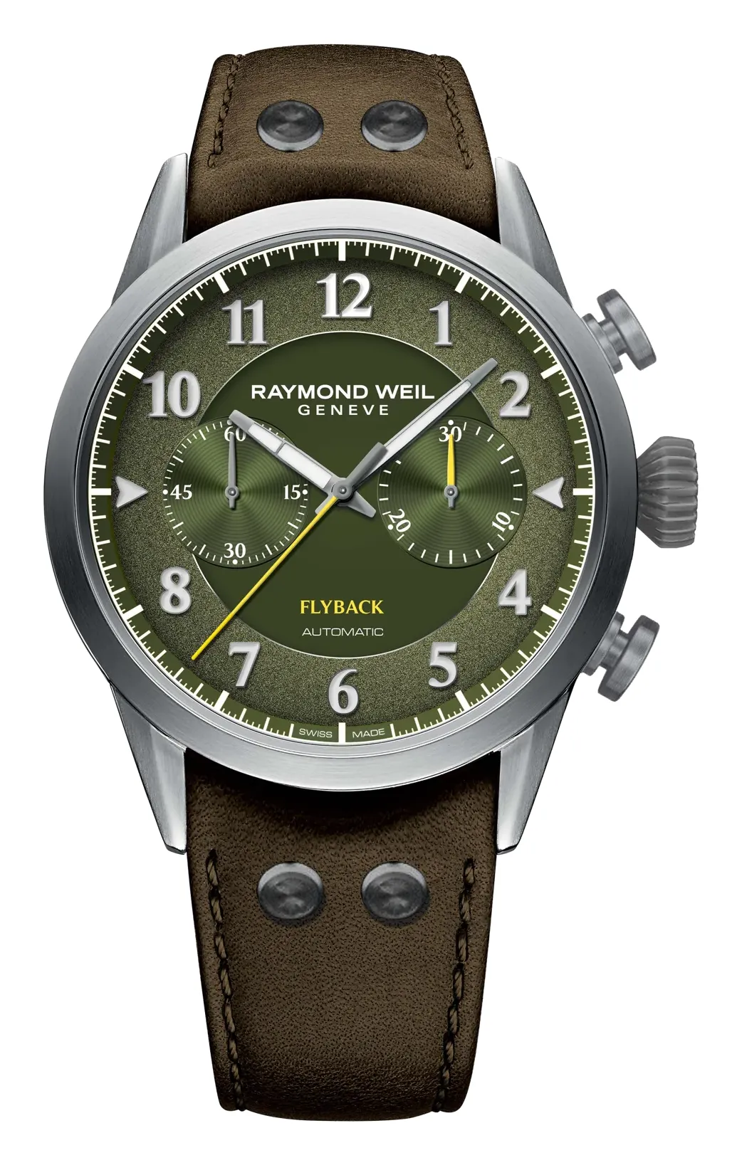 Raymond Weil Freelancer 42 mm 7783, reference 7783-TIC-05520, green dial, stainless steel case